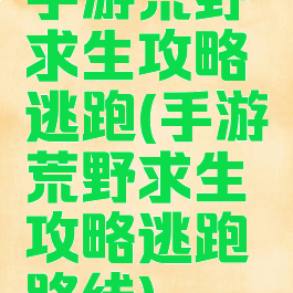 手游荒野求生攻略逃跑(手游荒野求生攻略逃跑路线)