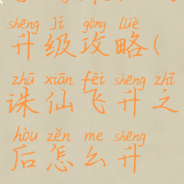 手游诛仙飞升级攻略(诛仙飞升之后怎么升级)