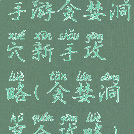 手游贪婪洞穴新手攻略(贪婪洞窟全攻略)