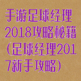 手游足球经理2018攻略秘籍(足球经理2017新手攻略)