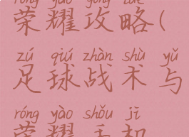 手游足球与荣耀攻略(足球战术与荣耀手机版)