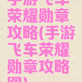 手游飞车荣耀勋章攻略(手游飞车荣耀勋章攻略图)