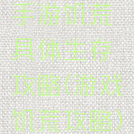 手游饥荒具体生存攻略(游戏饥荒攻略)