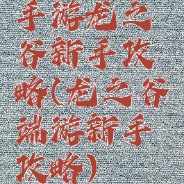 手游龙之谷新手攻略(龙之谷端游新手攻略)