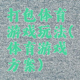 打包体育游戏玩法(体育游戏方案)