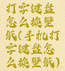 打字键盘怎么换壁纸(手机打字键盘怎么换壁纸)