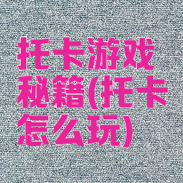 托卡游戏秘籍(托卡怎么玩)