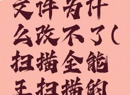 扫描全能王重命名文件为什么改不了(扫描全能王扫描的文件怎么修改)