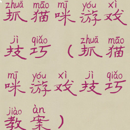 抓猫咪游戏技巧(抓猫咪游戏技巧教案)