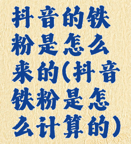 抖音的铁粉是怎么来的(抖音铁粉是怎么计算的)