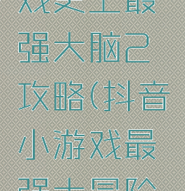 抖音小游戏史上最强大脑2攻略(抖音小游戏最强大冒险2)