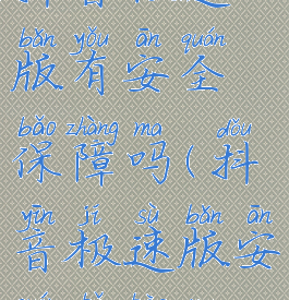 抖音极速版有安全保障吗(抖音极速版安全可靠吗)