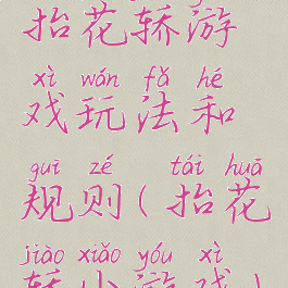 抬花轿游戏玩法和规则(抬花轿小游戏)