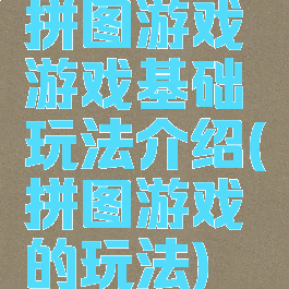 拼图游戏游戏基础玩法介绍(拼图游戏的玩法)