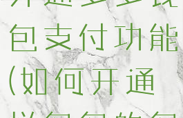 拼多多怎么开通多多钱包支付功能(如何开通拼多多的多多钱包)