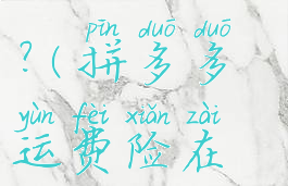 拼多多运费险在哪看?有运费险吗?(拼多多运费险在哪看?有运费险吗安全吗)