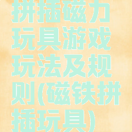 拼插磁力玩具游戏玩法及规则(磁铁拼插玩具)