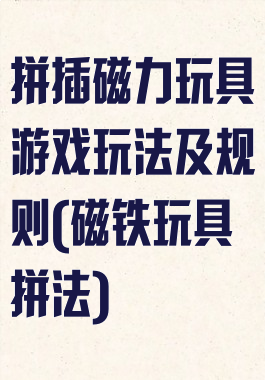 拼插磁力玩具游戏玩法及规则(磁铁玩具拼法)