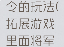 拓展游戏里面将军令的玩法(拓展游戏里面将军令的玩法有哪些)