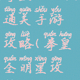 拳皇全明星通关手游攻略(拳皇全明星攻略)