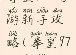 拳皇97ol手游新手攻略(拳皇97OL攻略)