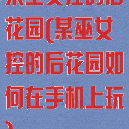 某巫女控的后花园(某巫女控的后花园如何在手机上玩)