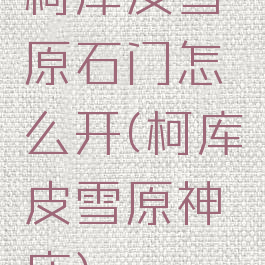 柯库皮雪原石门怎么开(柯库皮雪原神庙)