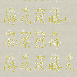 松景恐怖游戏攻略(松景恐怖游戏攻略大全)