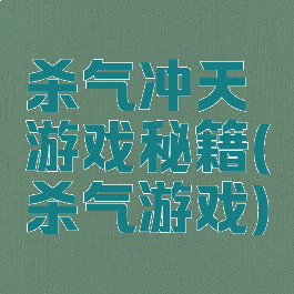 杀气冲天游戏秘籍(杀气游戏)