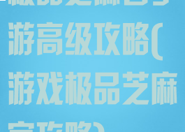 极品芝麻官手游高级攻略(游戏极品芝麻官攻略)