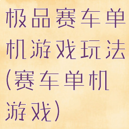 极品赛车单机游戏玩法(赛车单机游戏)