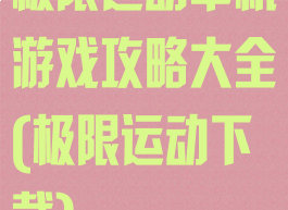 极限运动单机游戏攻略大全(极限运动下载)