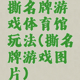 撕名牌游戏体育馆玩法(撕名牌游戏图片)