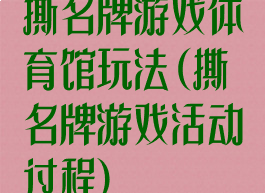 撕名牌游戏体育馆玩法(撕名牌游戏活动过程)