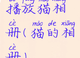 播放猫相册(猫的相册)