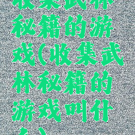 收集武林秘籍的游戏(收集武林秘籍的游戏叫什么)