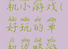 攻略的单机小游戏(好玩的单机攻略游戏)