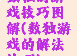 数独的游戏技巧图解(数独游戏的解法技巧)