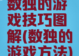 数独的游戏技巧图解(数独的游戏方法)