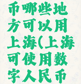 数字人民币哪些地方可以用上海(上海可使用数字人民币的商家)