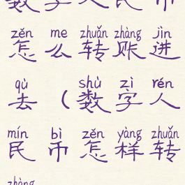 数字人民币怎么转账进去(数字人民币怎样转账)