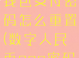 数字人民币钱包支付密码怎么重置(数字人民币app密码重置)