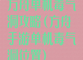 方舟单机毒气洞攻略(方舟手游单机毒气洞位置)