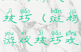 斑鸠游戏技巧(斑鸠游戏技巧攻略)