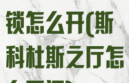 斯科杜斯之厅锁怎么开(斯科杜斯之厅怎么开门)