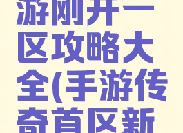 新传奇手游刚开一区攻略大全(手游传奇首区新开一区)