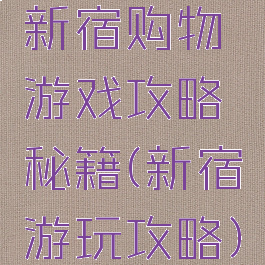 新宿购物游戏攻略秘籍(新宿游玩攻略)