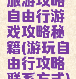 旅游攻略自由行游戏攻略秘籍(游玩自由行攻略联系方式)