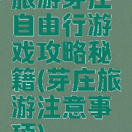 旅游芽庄自由行游戏攻略秘籍(芽庄旅游注意事项)