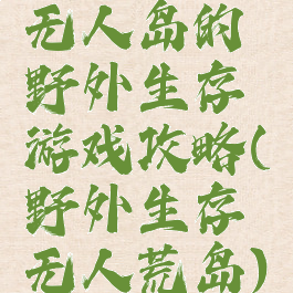 无人岛的野外生存游戏攻略(野外生存无人荒岛)